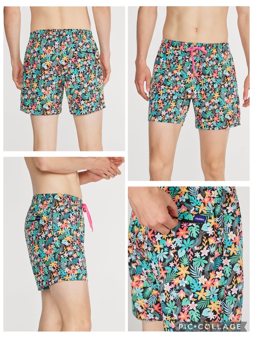 Chubbies The Bloomerangs 7” Classic Swim Trunks Men’s size XL